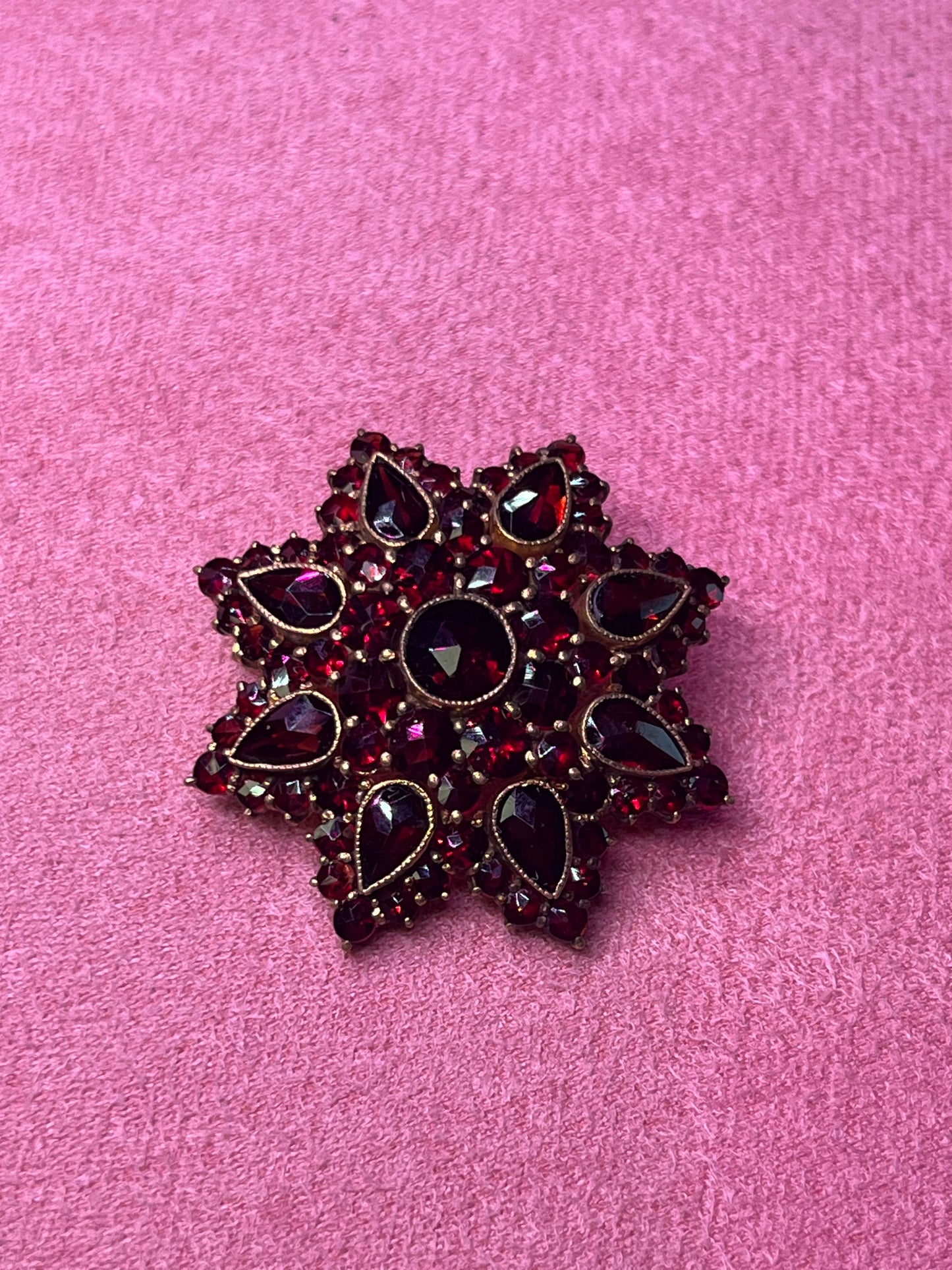 Authentic Vintage Bohemian Garnet Pin