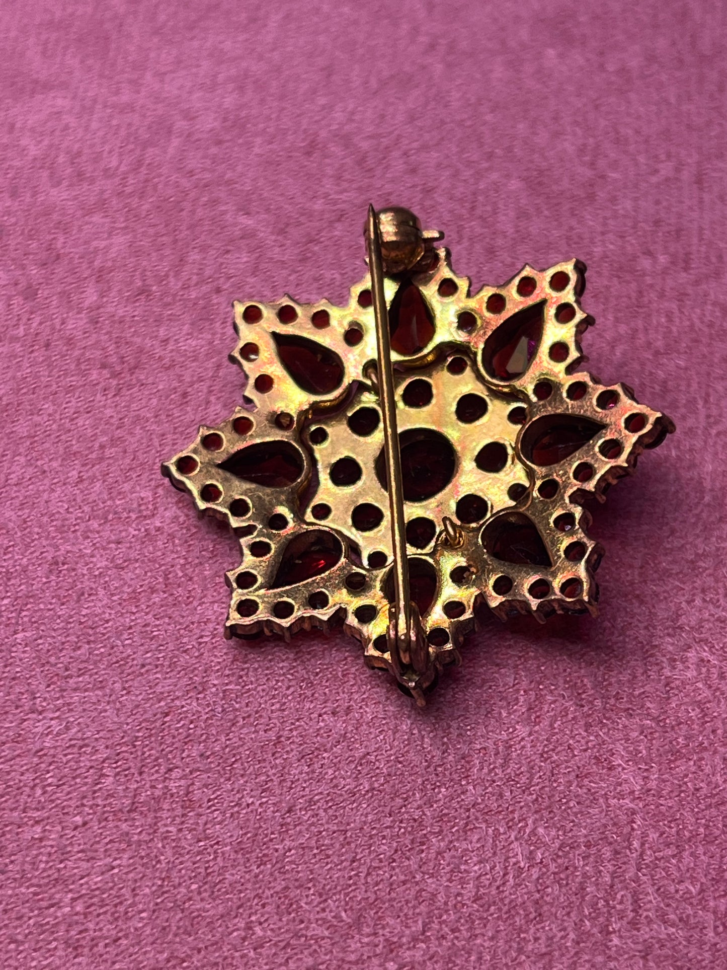 Authentic Vintage Bohemian Garnet Pin