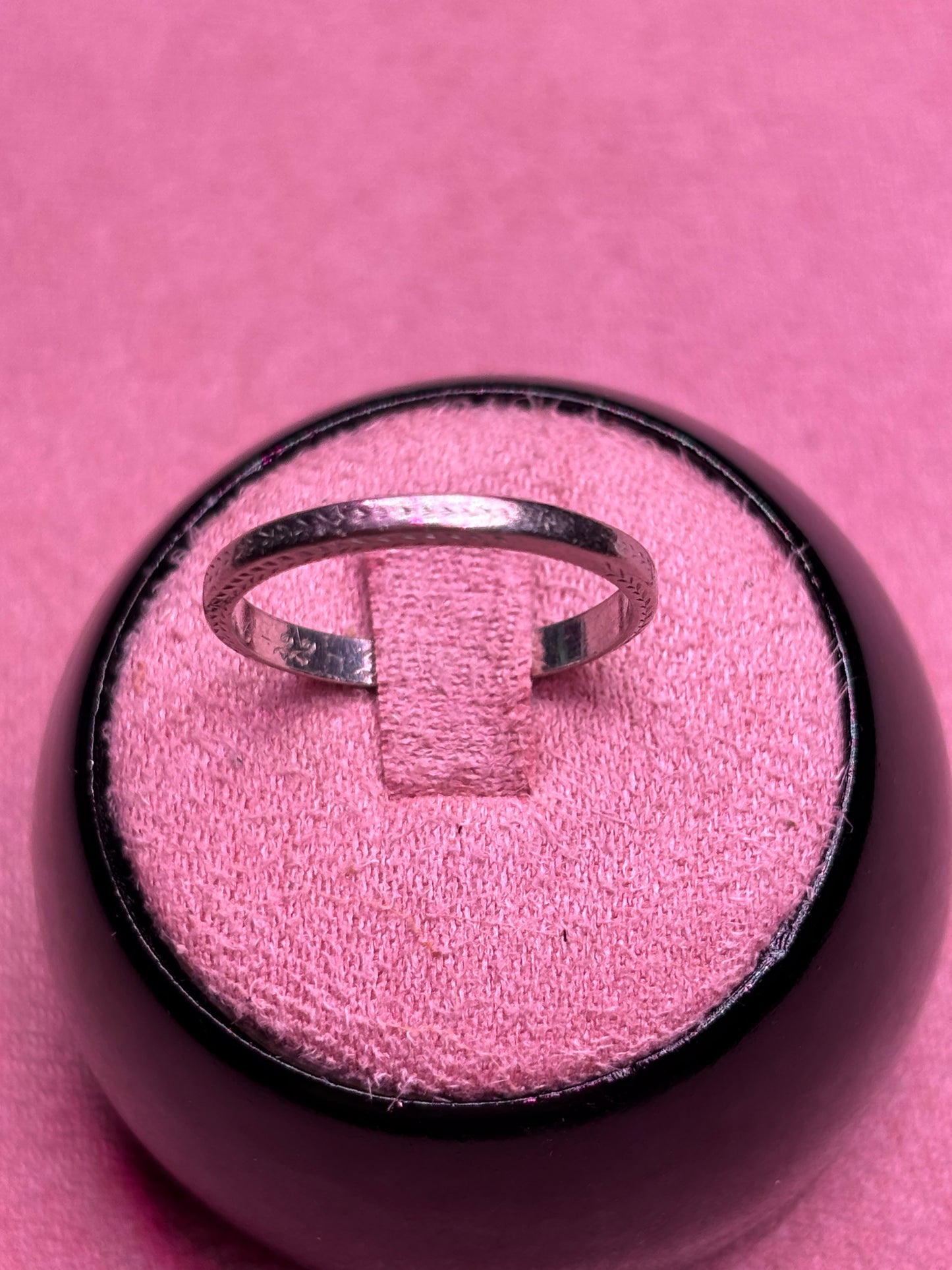 Antique 1920's platinum wedding band